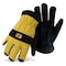 Caterpillar CAT Men's Palm Work Gloves Black/Yellow L 2 pair CAT012222L-2 - alternate 2